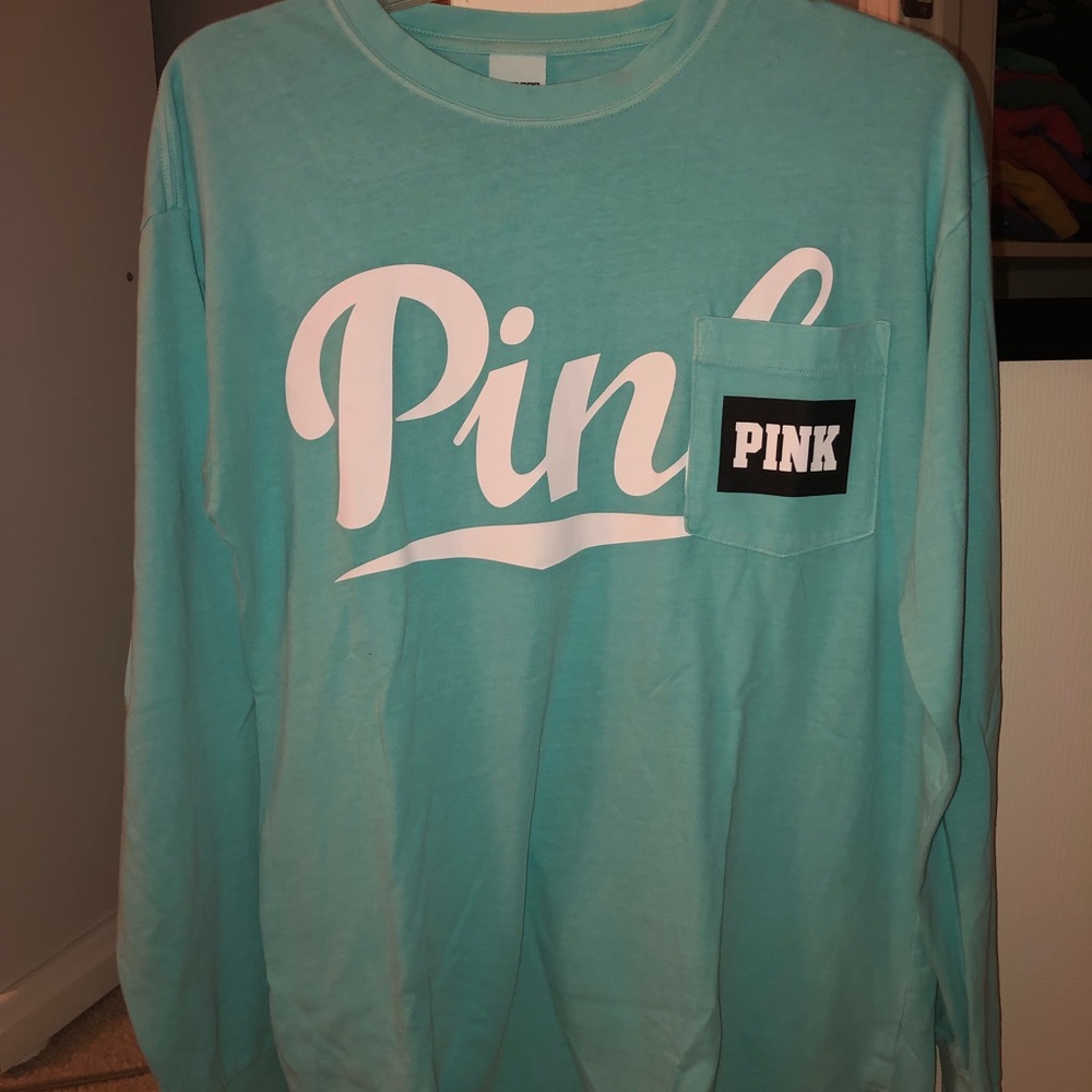 Blue/Teal PINK Victoria’s Secret Long Sleeve Shirt